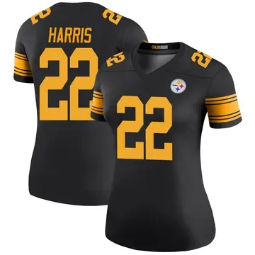 Women's Nike Pittsburgh Steelers Najee Harris Black Color Rush Jersey - Legend