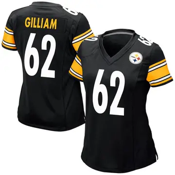 Women's Nike Pittsburgh Steelers Nate Gilliam Black Team Color Jersey - Game