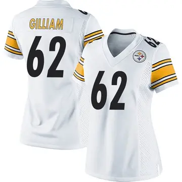 Women's Nike Pittsburgh Steelers Nate Gilliam White Jersey - Game