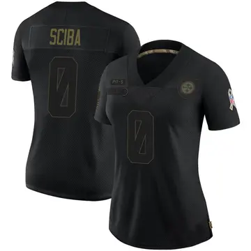 Women's Nike Pittsburgh Steelers Nick Sciba Black 2020 Salute To Service Jersey - Limited