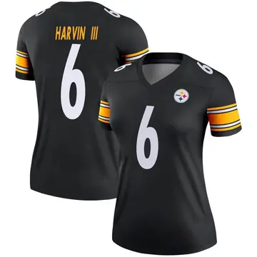 Women's Nike Pittsburgh Steelers Pressley Harvin III Black Jersey - Legend