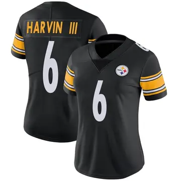 Women's Nike Pittsburgh Steelers Pressley Harvin III Black Team Color Vapor Untouchable Jersey - Limited