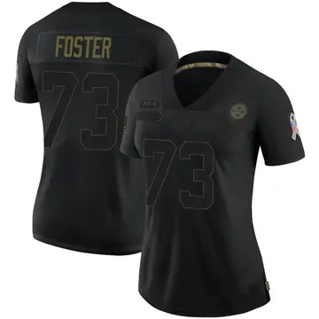 Women's Nike Pittsburgh Steelers Ramon Foster Black 2020 Salute To Service Jersey - Limited
