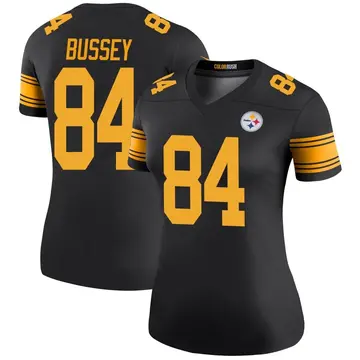 Women's Nike Pittsburgh Steelers Rico Bussey Black Color Rush Jersey - Legend
