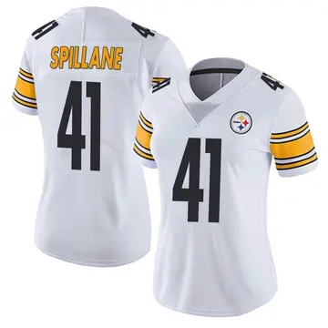 Women's Nike Pittsburgh Steelers Robert Spillane White Vapor Untouchable Jersey - Limited