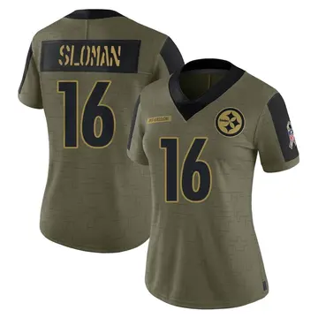 Women's Nike Pittsburgh Steelers Sam Sloman Olive 2021 Salute To Service Jersey - Limited