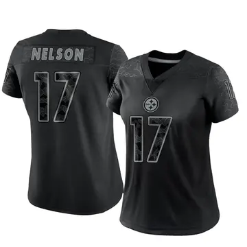 Women's Nike Pittsburgh Steelers Scott Nelson Black Reflective Jersey - Limited