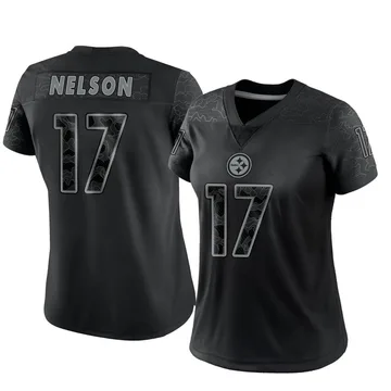 Women's Nike Pittsburgh Steelers Scott Nelson Black Reflective Jersey - Limited