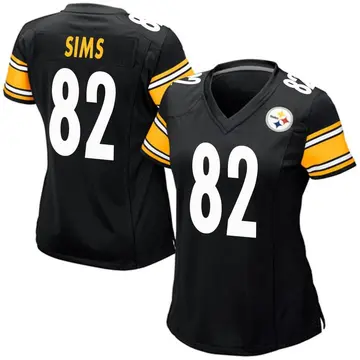 Women's Nike Pittsburgh Steelers Steven Sims Black Team Color Jersey - Game