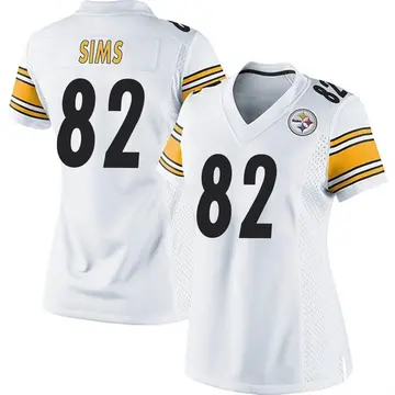 Women's Nike Pittsburgh Steelers Steven Sims White Jersey - Game