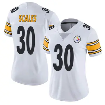 Women's Nike Pittsburgh Steelers Tegray Scales White Vapor Untouchable Jersey - Limited