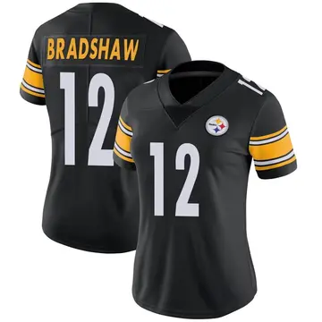 Women's Nike Pittsburgh Steelers Terry Bradshaw Black Team Color Vapor Untouchable Jersey - Limited