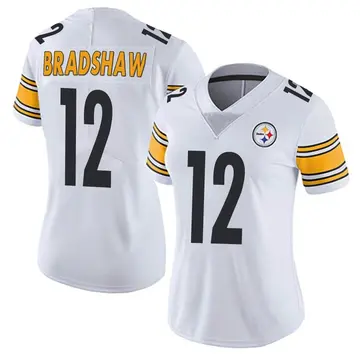 Women's Nike Pittsburgh Steelers Terry Bradshaw White Vapor Untouchable Jersey - Limited