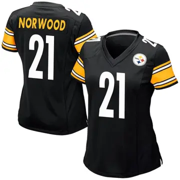 Women's Nike Pittsburgh Steelers Tre Norwood Black Team Color Jersey - Game