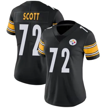 Women's Nike Pittsburgh Steelers Trent Scott Black Team Color Vapor Untouchable Jersey - Limited