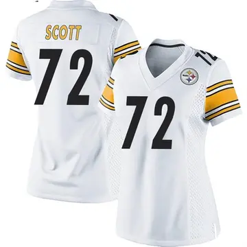 Women's Nike Pittsburgh Steelers Trent Scott White Jersey - Game