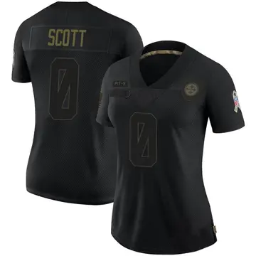 Women's Nike Pittsburgh Steelers Trenton Scott Black 2020 Salute To Service Jersey - Limited