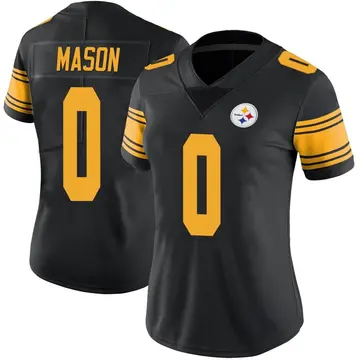 Women's Nike Pittsburgh Steelers Trevon Mason Black Color Rush Jersey - Limited