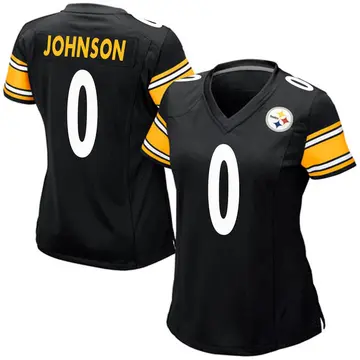Women's Nike Pittsburgh Steelers Tyree Johnson Black Team Color Jersey - Game