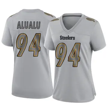 Women's Nike Pittsburgh Steelers Tyson Alualu Gray Atmosphere Fashion Jersey - Game