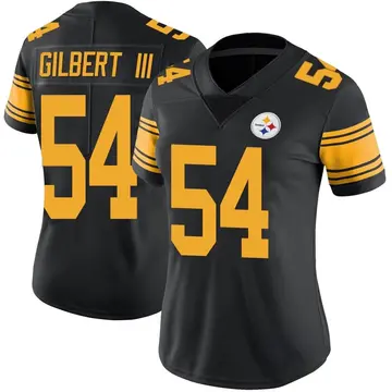 Women's Nike Pittsburgh Steelers Ulysees Gilbert III Black Color Rush Jersey - Limited