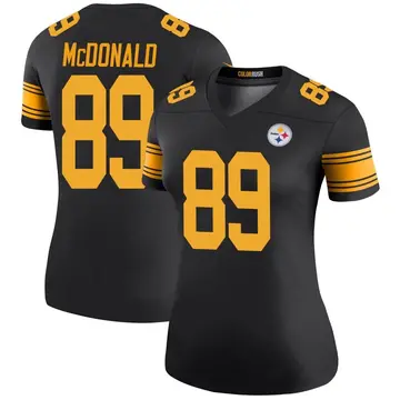 Women's Nike Pittsburgh Steelers Vance McDonald Black Color Rush Jersey - Legend
