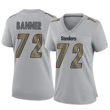 Women's Nike Pittsburgh Steelers Zach Banner Gray Atmosphere Fashion Jersey - Game