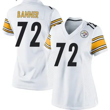 Women's Nike Pittsburgh Steelers Zach Banner White Jersey - Game