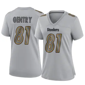 Women's Nike Pittsburgh Steelers Zach Gentry Gray Atmosphere Fashion Jersey - Game