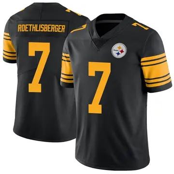 Youth Nike Pittsburgh Steelers Ben Roethlisberger Black Color Rush Jersey - Limited