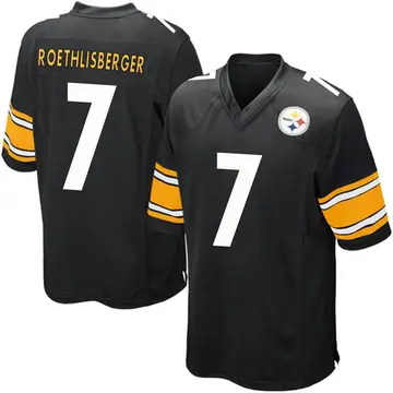 Youth Nike Pittsburgh Steelers Ben Roethlisberger Black Team Color Jersey - Game
