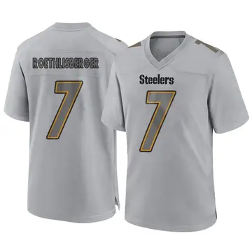 Youth Nike Pittsburgh Steelers Ben Roethlisberger Gray Atmosphere Fashion Jersey - Game
