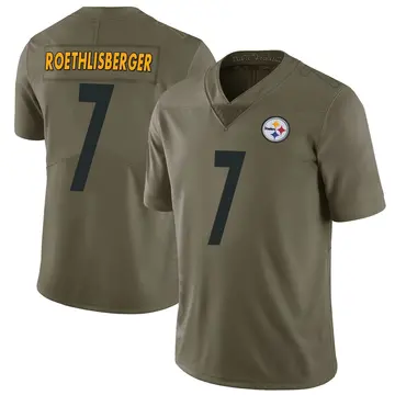 Youth Nike Pittsburgh Steelers Ben Roethlisberger Green 2017 Salute to Service Jersey - Limited
