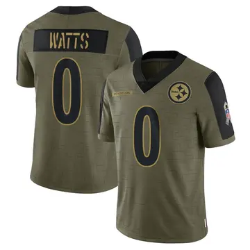 Youth Nike Pittsburgh Steelers Bryce Watts Olive 2021 Salute To Service Jersey - Limited