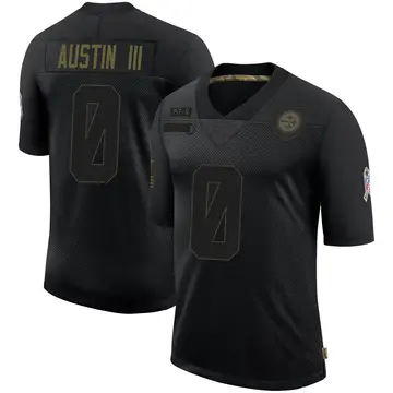 Youth Nike Pittsburgh Steelers Calvin Austin III Black 2020 Salute To Service Jersey - Limited