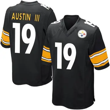 Youth Nike Pittsburgh Steelers Calvin Austin III Black Team Color Jersey - Game