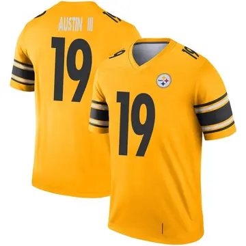 Youth Nike Pittsburgh Steelers Calvin Austin III Gold Inverted Jersey - Legend