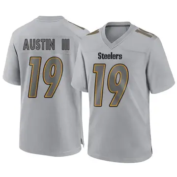 Youth Nike Pittsburgh Steelers Calvin Austin III Gray Atmosphere Fashion Jersey - Game
