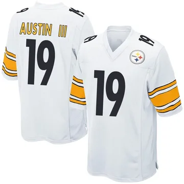 Youth Nike Pittsburgh Steelers Calvin Austin III White Jersey - Game