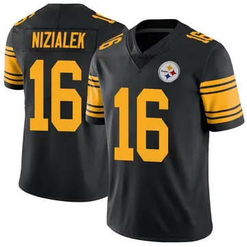 Youth Nike Pittsburgh Steelers Cameron Nizialek Black Color Rush Jersey - Limited