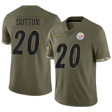Youth Nike Pittsburgh Steelers Cameron Sutton Olive 2022 Salute To Service Jersey - Limited