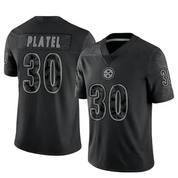 Youth Nike Pittsburgh Steelers Carlins Platel Black Reflective Jersey - Limited