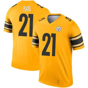 Youth Nike Pittsburgh Steelers Carlins Platel Gold Inverted Jersey - Legend