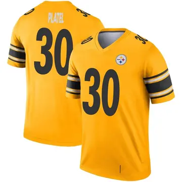 Youth Nike Pittsburgh Steelers Carlins Platel Gold Inverted Jersey - Legend