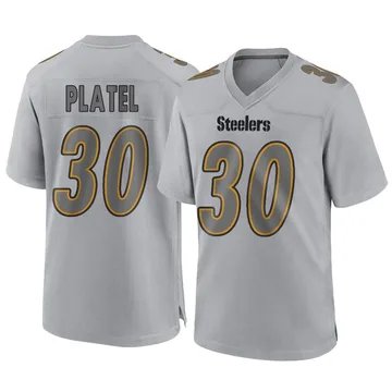 Youth Nike Pittsburgh Steelers Carlins Platel Gray Atmosphere Fashion Jersey - Game