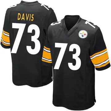 Youth Nike Pittsburgh Steelers Carlos Davis Black Team Color Jersey - Game