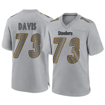 Youth Nike Pittsburgh Steelers Carlos Davis Gray Atmosphere Fashion Jersey - Game
