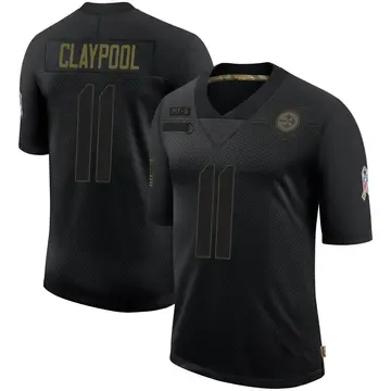 Youth Nike Pittsburgh Steelers Chase Claypool Black 2020 Salute To Service Jersey - Limited
