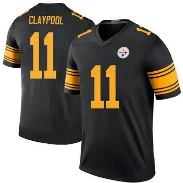 Youth Nike Pittsburgh Steelers Chase Claypool Black Color Rush Jersey - Legend