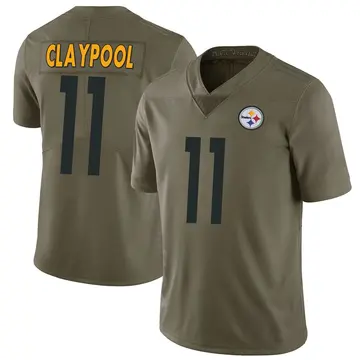 Youth Nike Pittsburgh Steelers Chase Claypool Green 2017 Salute to Service Jersey - Limited